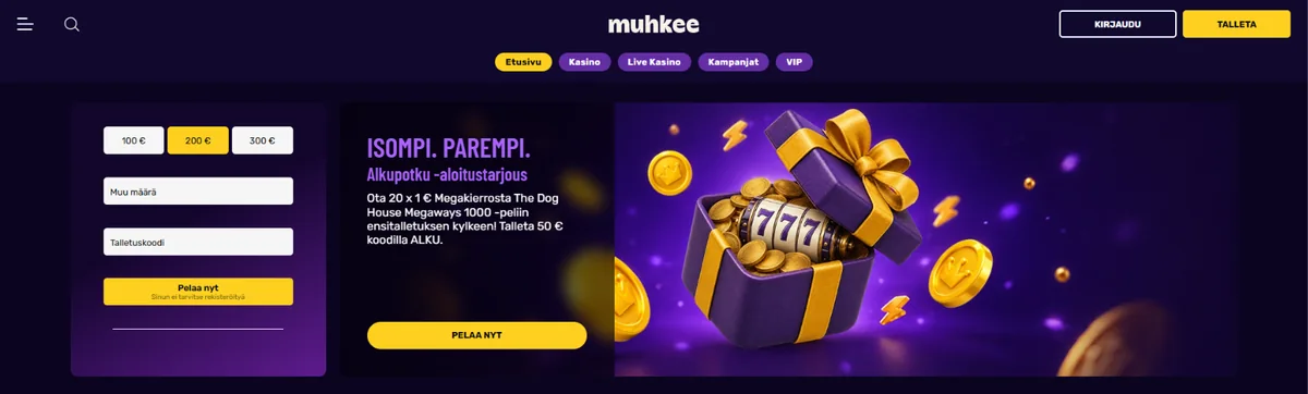 Muhkee casino – etusivu